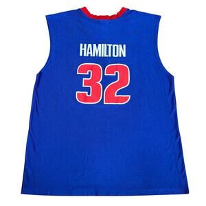 Richard Hamilton #32 Detroit Pistons NBA Elevation Jersey Mens 2XL Blue Hamilton
